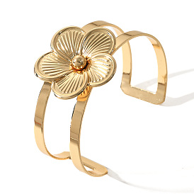 Цветочные железные браслеты-манжеты для женщин