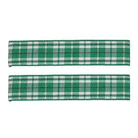 Polyester Grosgrain Ribbons, with Grid Pattern
