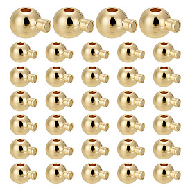 60 шт. латунные обжимные бусины, долговечный, круглые