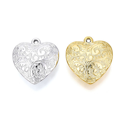 Фактурные акриловые подвески, сердце прелести