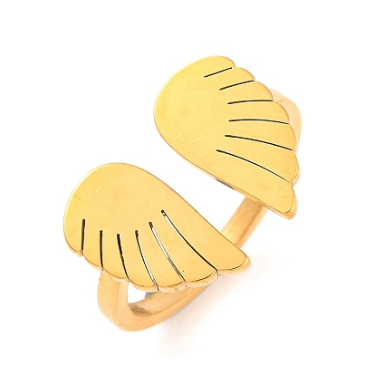 Ионное покрытие (IP) 304 Кольца на палец с открытой манжетой из нержавеющей стали для женщин