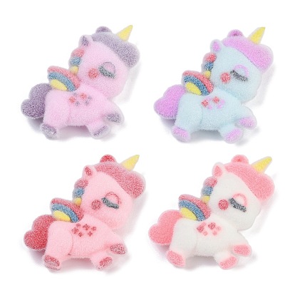 Кулоны из флокированной смолы, единорог