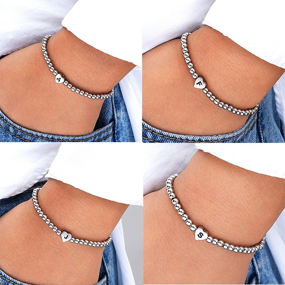 Латунные вышитые бисером браслеты, подвеска в форме сердца для женщин