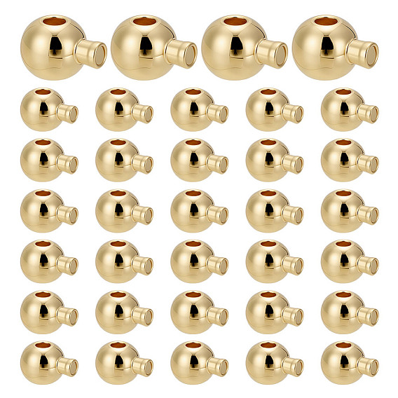 60 шт. латунные обжимные бусины, долговечный, круглые