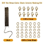 DIY 3m Brass Cable Chain Jewelry Making Kit, with 30Pcs Iron Open Jump Rings with 10Pcs Zinc Alloy Lobster Claw Clasps