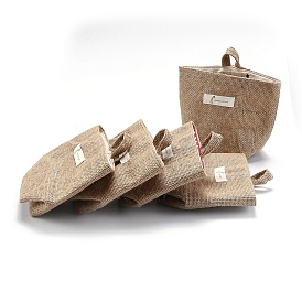 Foldable Cotton Linen Storage Basket, Wall-Hanging Storage Bags, for Home Wall Door Closet