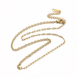 Ion Plating(IP) 304 Stainless Steel Cable Chain Necklace for Women