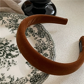 Solid Color Cloth Hair Band, Wide Hair Accessories for Women Girls