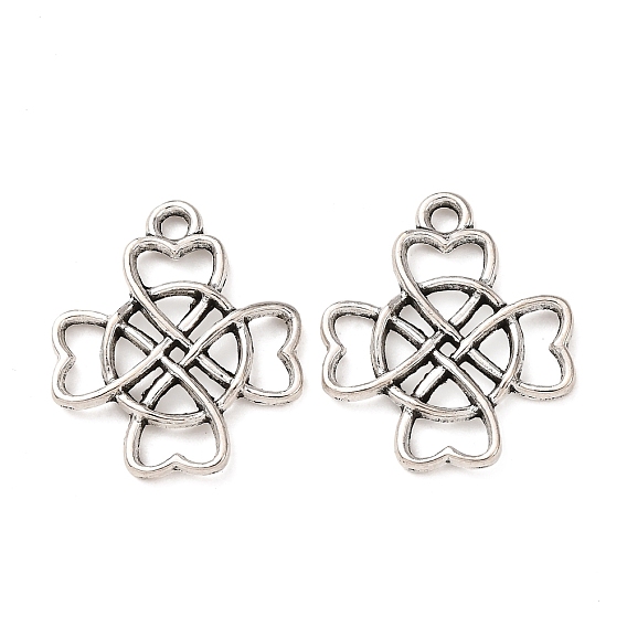 Сплавочные подвески тибетского стиля, подвески в виде плетеных узлов