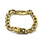 Men's Alloy Interlocking Knot Link Bracelet with Curb Chains, Punk Metal Jewelry
