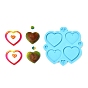 DIY Pendant Silicone Molds, for Earring Makings, Resin Casting Molds, For UV Resin, Epoxy Resin Jewelry Making, Heart