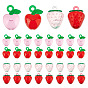 36 шт 4 стили прозрачные акриловые подвески, клубника и яблоко