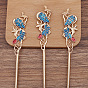Alloy Enamel Flower Hair Sticks, Long-Lasting Plated, Hair Accessories for Woman