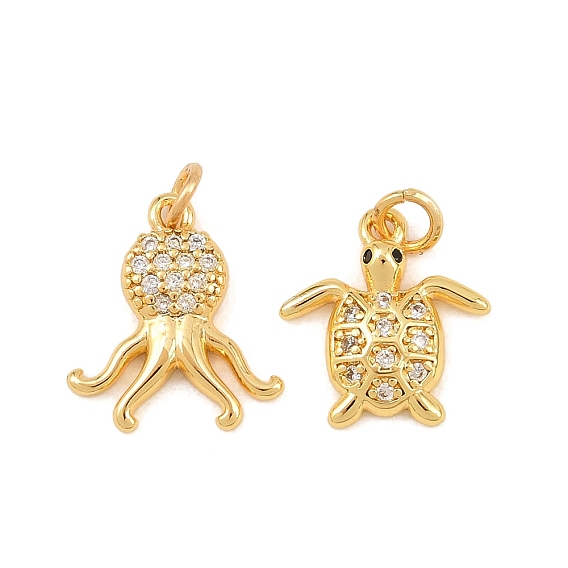 Латунные микро проложить кубического циркония прелести, без свинца и без кадмия, стойки покрытие, долговечный, реальный 18 k позолоченный