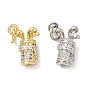 Латунные микро проложить кубического циркония подвески, Гольф прелести, долговечный, без кадмия и без свинца, стойки покрытие