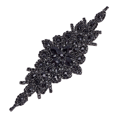 1Аппликации из цветочного стекла и хрустальных страз, для свадебного платья, ремень