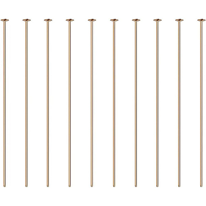 Латунные шпильки с плоской головкой, долговечный, реальный 18 k позолоченный