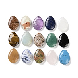 Mixed Gemstone Beads, Top Drilled, Teardrop