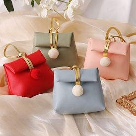 Pochettes en simili cuir avec corde, bonbons sacs-cadeaux fête de noël faveurs de mariage sacs