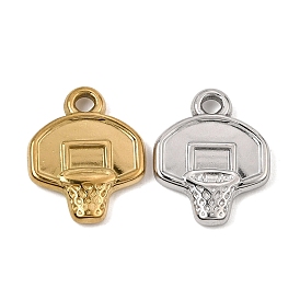 304 Stainless Steel Pendants, Basketball Stands Charms