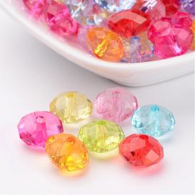 Faceted Rondelle Transparent Acrylic Beads