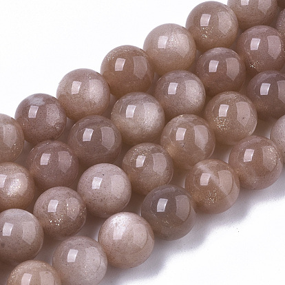 Natural Sunstone Beads Strands, Grade A+, Round