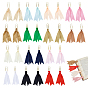 28Pcs 14 Colors Metal Paper Clips, with Polyester Ribbon