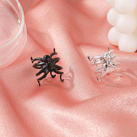 Halloween Alloy Wide Cuff Rings, Octopus