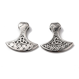 Viking 304 Stainless Steel Pendants, Thor's Hammer with Triskelion