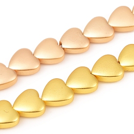 Galvaniques perles d'hématite synthétique non magnétique brins, givré, cœur