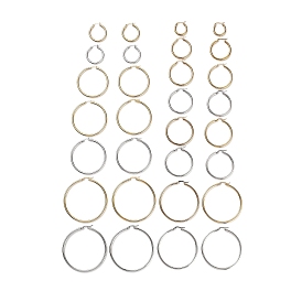 Ring 304 Stainless Steel Hoop Earrings for Women Men