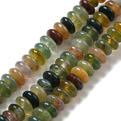 Natural Agate Beads Strands, Rondelle