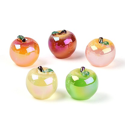 Мини-моделирование смолы, яблоко, для кукольных аксессуаров, притворяющихся опорными украшениями