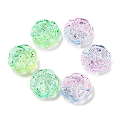909Прозрачные двухцветные акриловые бусины шт., цветок