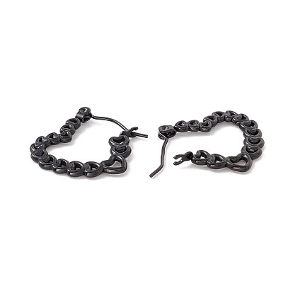304 Stainless Steel Heart Wrap Hoop Earrings for Women
