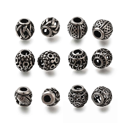 304 из нержавеющей стали европейские шарики, бусины с большим отверстием, рондель