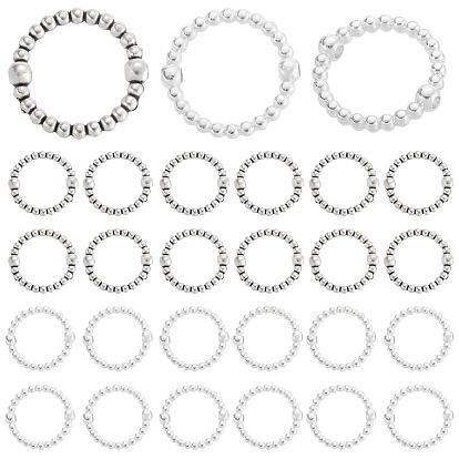 100шт 2 цвета сплава бусины рамка, плоско-круглые