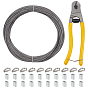 304 Stainless Steel Wire Rope Kit, include Cable & PVC & Iron Cutter Pliers & Aluminum Clips