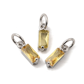 Латунь прокладывает кубические циркониевые прелести, прямоугольные, стойки покрытие, долговечный, без свинца и без кадмия, с целью перехода в кольце, платина