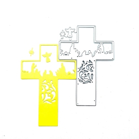 Religion Cross & Angel Carbon Steel Cutting Dies Stencils, for DIY Scrapbooking, Photo Album, Decorative Embossing Paper Card