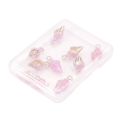 Alloy Enamel Pendants, Conch Shell Shape