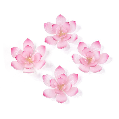 Heat Shrink Acrylic Bead Caps, Multi-Petal Flower