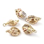 Natural Spiral Shell Pendants, with Brass Findings