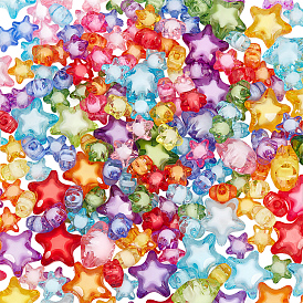 250 шт 2 стили прозрачные акриловые бусины, бусина в бусине, звезда