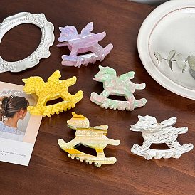 Полые заколки для волос из ацетата целлюлозы, аксессуары для волос для женщин и девочек, лошадь