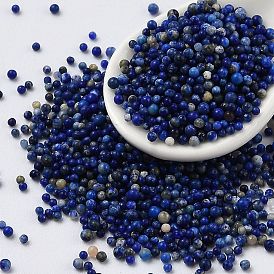 Natural Lapis Lazuli Beads, No Hole, Round