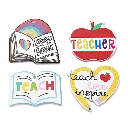 Акриловые подвески с двухсторонним принтом ко Дню учителя