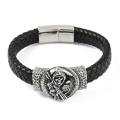 Плетеные браслеты из микрофибры, с 304 из нержавеющей стали магнитные застежки, смерть