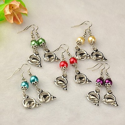 Plastic fish hook earrings top