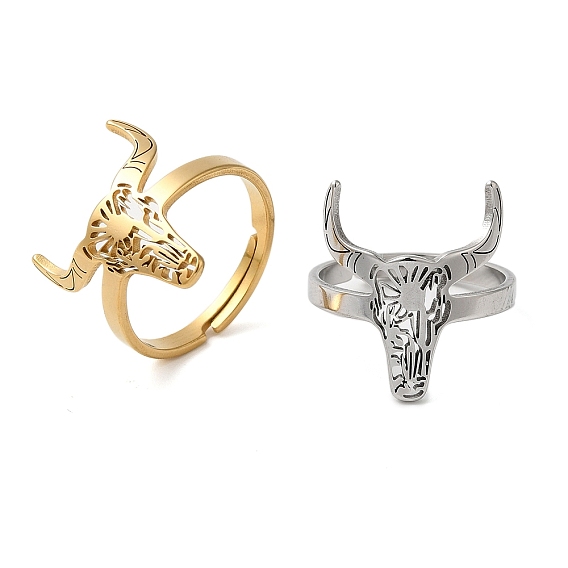 Крупный рогатый скот 201 регулируемые кольца из нержавеющей стали для женщин